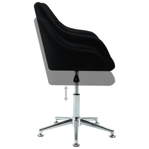 Swen Studio -  Swivel Dining Chairs 6 pcs Black Fabric (UK/IE/FI/NO only) (6x331504)